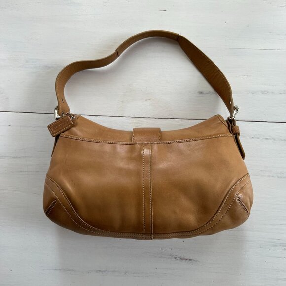Coach Tan Leather Shoulder Bag - Picture 3 of 16
